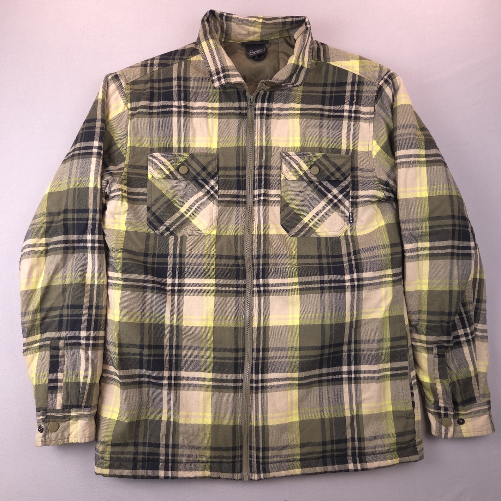 Burton Brighton Insulated Flannel Mens M 2021 Keef Stump Plaid Full Zip